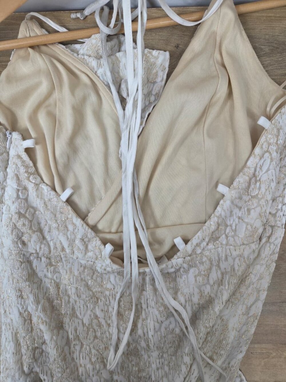 12th Tribe Maxi Dress Ivory Size M New - Picture 12 of 13